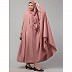 Free size jilbab with nose piece- Mauve Pink  Free size jilbab with nose piece- Mauve Pink